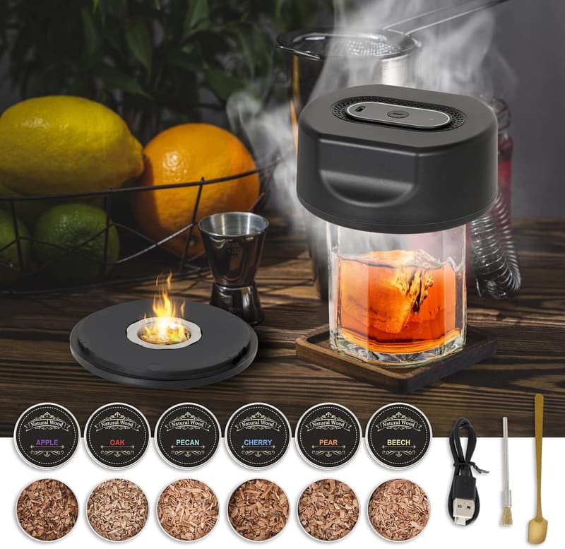 Whiskey Smoker Kit with Flavor Chips - Great for Men’s Gifts