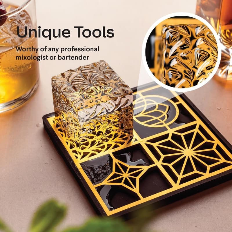 Mother's Day Whiskey Cocktail Kit with Engraved Ice Cube Mold