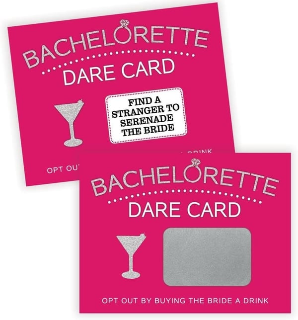 Bachelorette Party Scratch-Off Dare Cards, 20 Pack