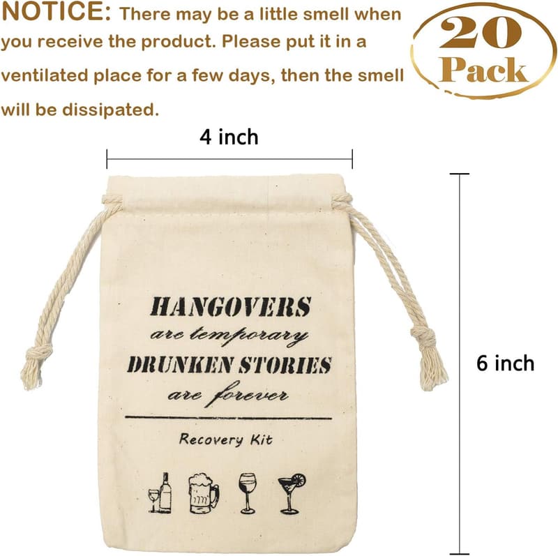 Bachelorette Party Drawstring Tote Bags - Pack of 20