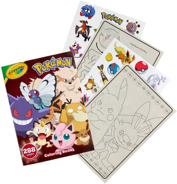 Pokemon Giant Coloring Book with Stickers for Kids & Adults