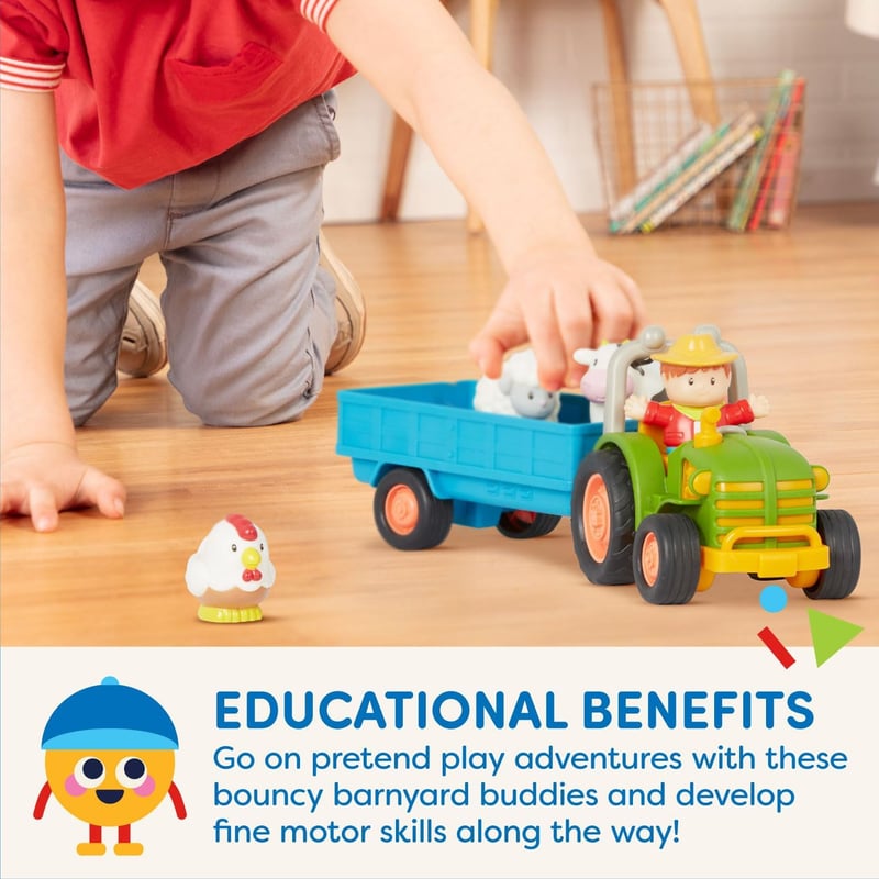 Lights & Sounds Toy Tractor Set for Toddlers, 18 Months+