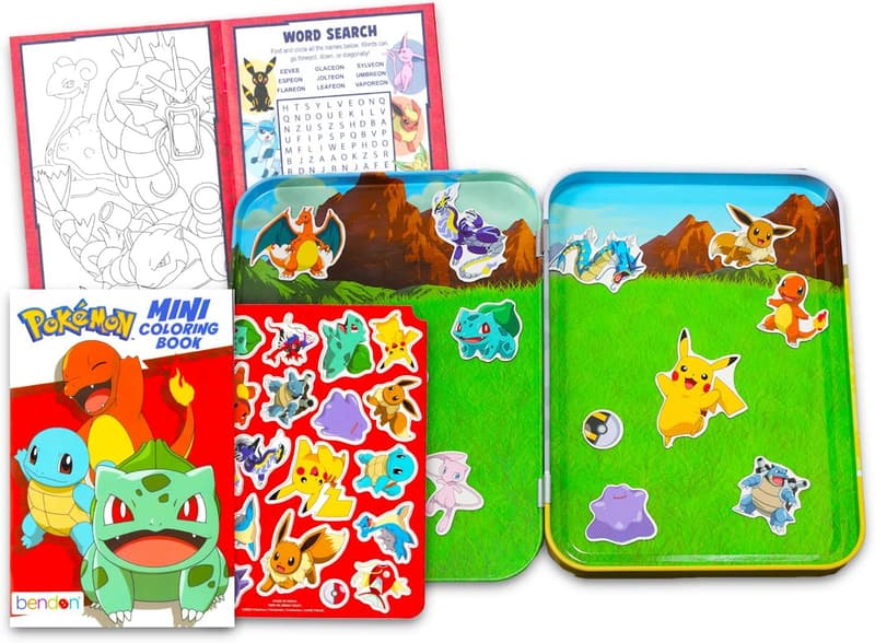 Pokemon Magnetic Play Set - 36-Piece Activity Kit for Kids