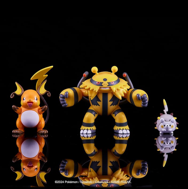 Pokemon Battle Figures Set - Includes 2-Inch Togedemaru & Raichu, 3-Inch Electivire