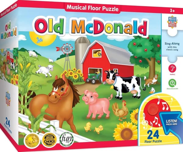 Old McDonald Sing-A-Long Sound Puzzle for Kids - 24 Pieces