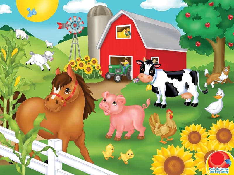 Old McDonald Sing-A-Long Sound Puzzle for Kids - 24 Pieces