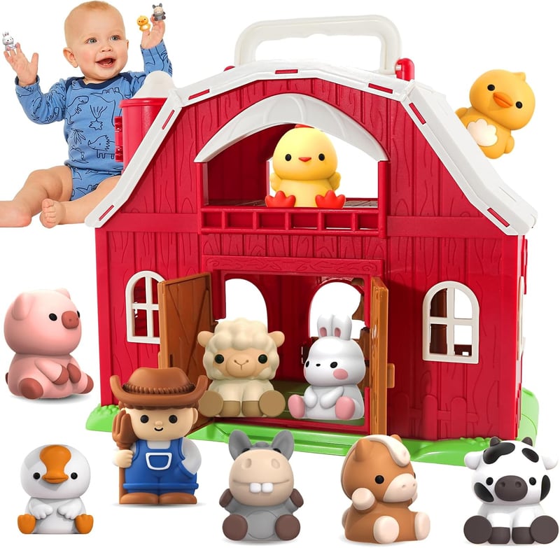 Big Barn Farm Playset for Toddlers - Montessori Easter Gift