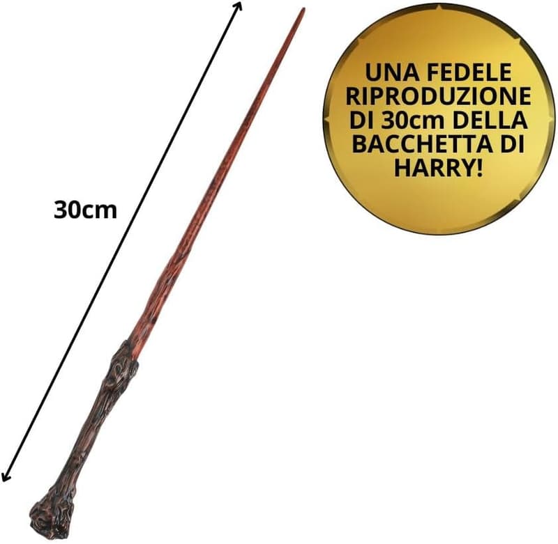 Harry Potter 12-Inch Wand with Collectible Spell Card for Kids