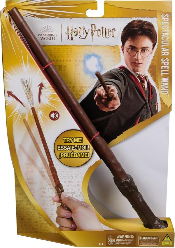 Harry Potter 11-Inch Magic Wand with Sparkle Effects for Kids