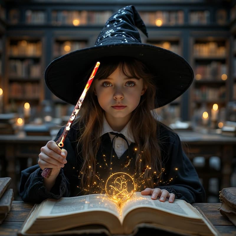 Halloween LED Wizard Wand - Costume Accessory for Cosplay