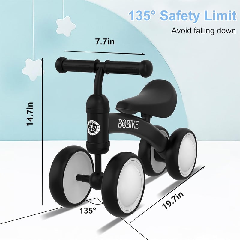 Colorful Balance Bike for Toddlers (12-36 Months) - First Birthday Gift