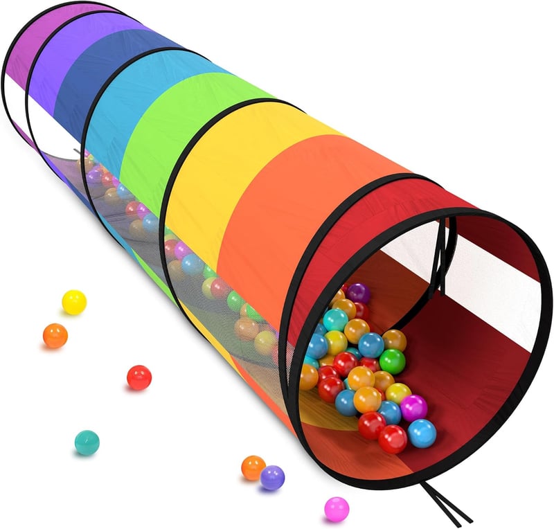 Extra-Large Pop-Up Play Tunnel for Toddlers 1-3 Years