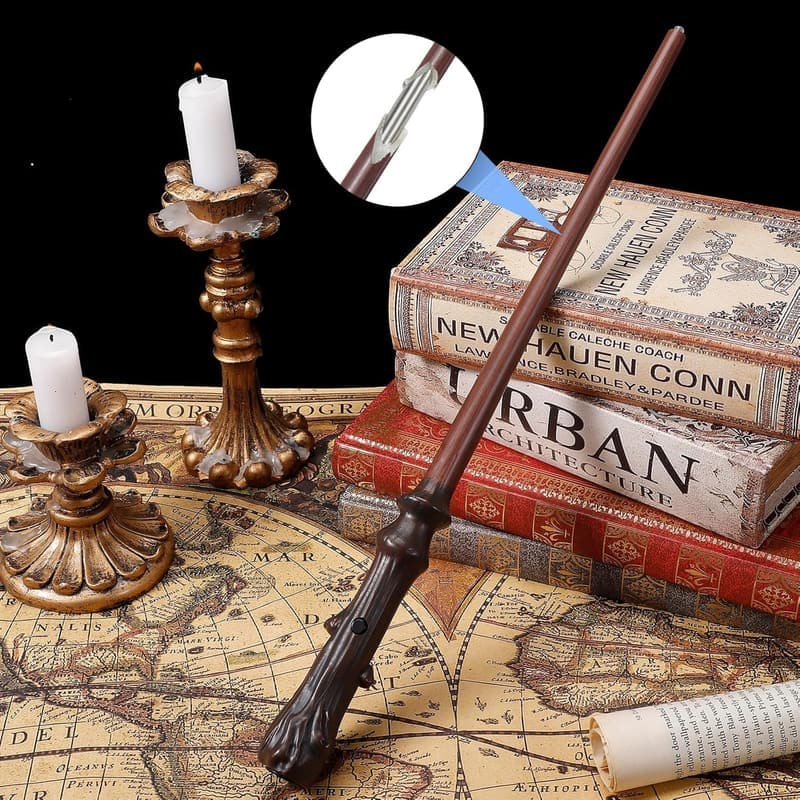 Rechargeable Illuminating Wizard Wand with Mini Stand for Kids