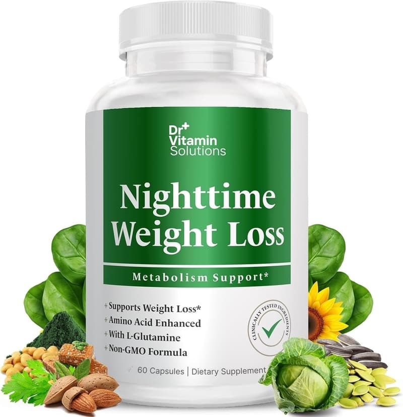 Nighttime Fat Burner Supplements for Weight Loss - 60 Capsules