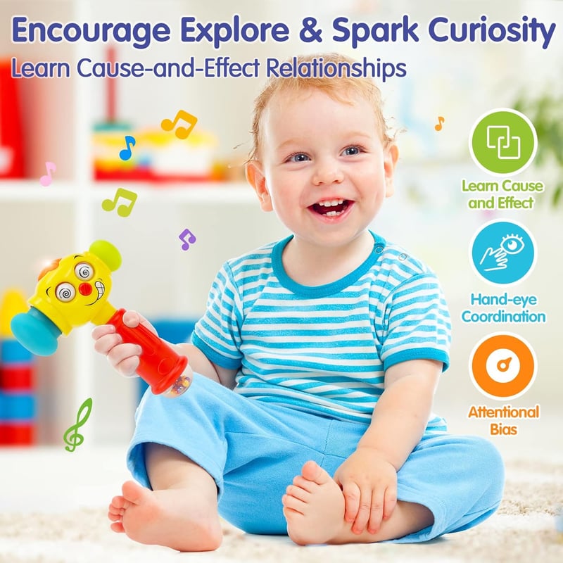 Musical Hammer Toys for 1-Year-Old Boys - Birthday Gift