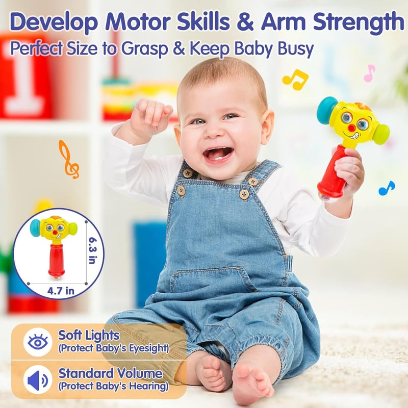Musical Hammer Toys for 1-Year-Old Boys - Birthday Gift