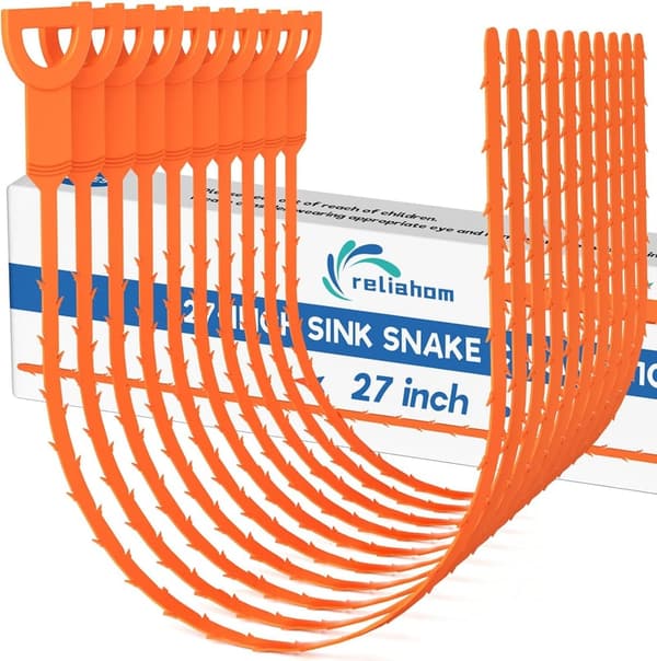 27-Inch Drain Snake Clog Remover Tool - 10 Pack