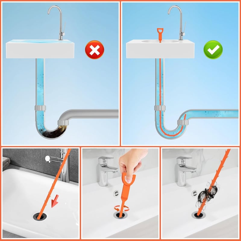 27-Inch Drain Snake Clog Remover Tool - 10 Pack