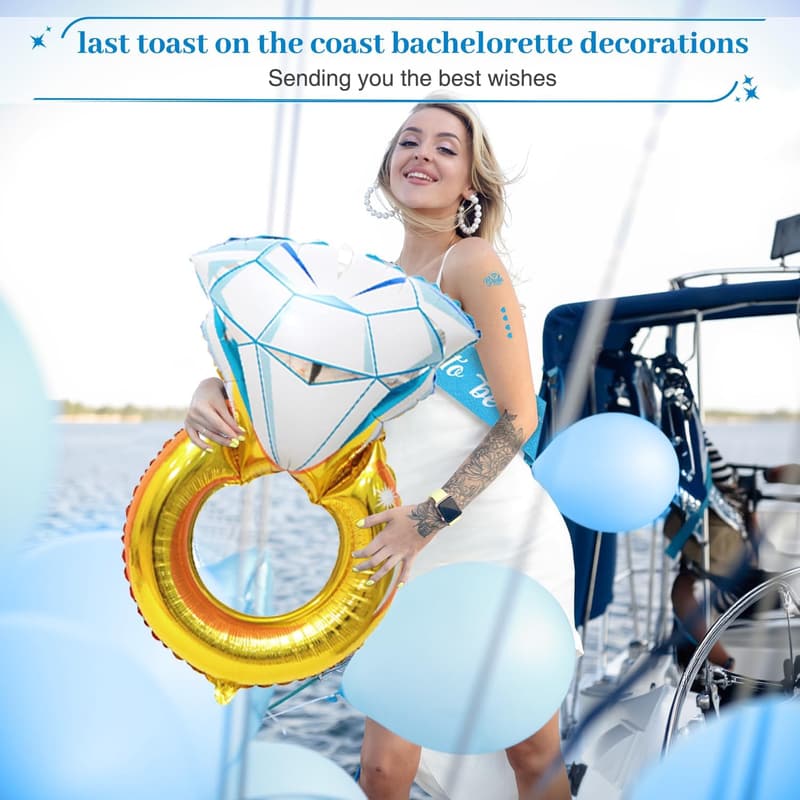 Bachelorette Party Decorations - Blue Banner, Balloons & Tattoos