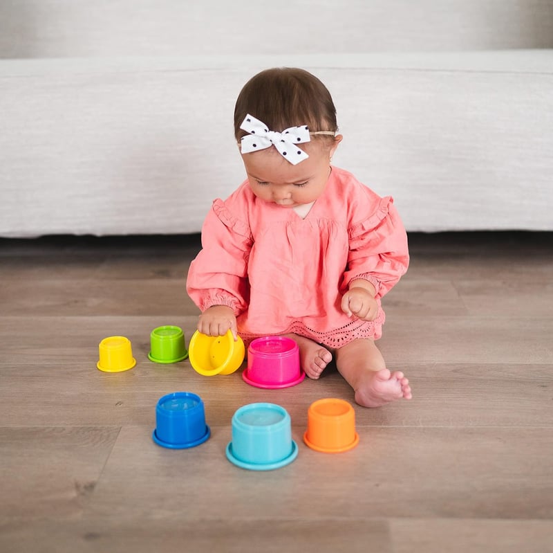 Stack & Count Colorful Stacking Cups Set for Babies