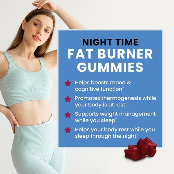Nighttime Fat Burner Gummies for Weight Loss & Sleep Support