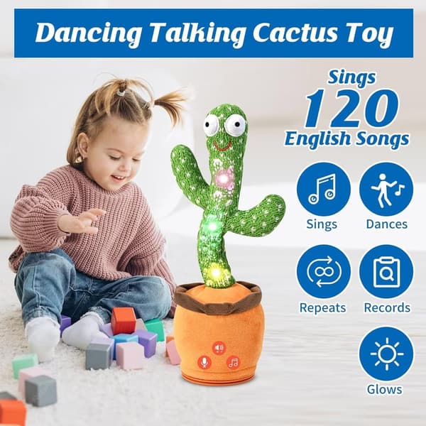 Dancing Talking Cactus Toy for Toddlers – Singing & Mimicking