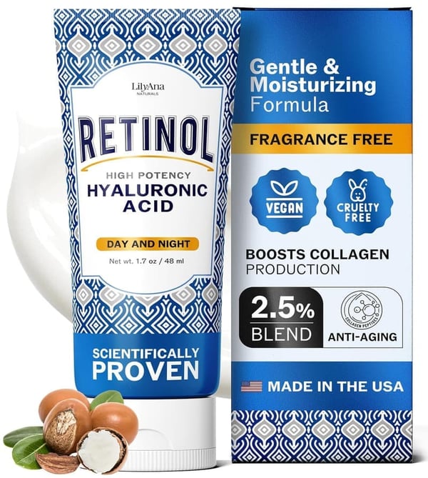 Anti-Aging Retinol Face Cream for Women with Hyaluronic Acid