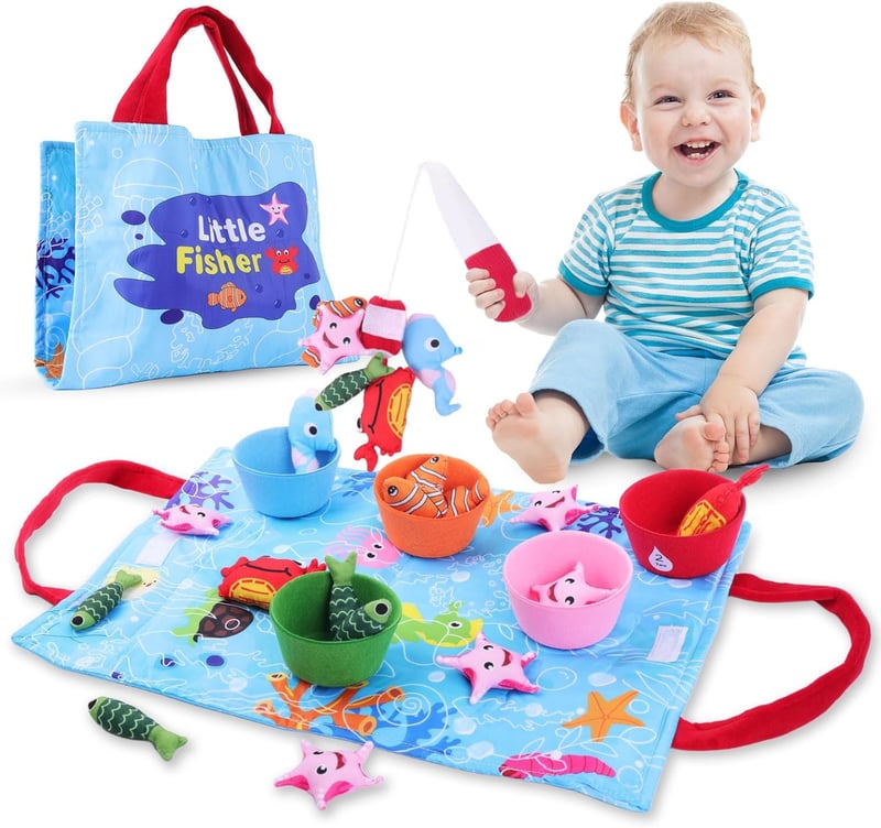 Montessori Cloth Fishing Game Set - Toddler Learning Toys (22pcs)