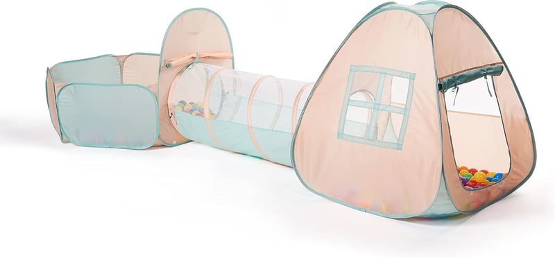 3-in-1 Pop-Up Play Tent with Tunnel & Ball Pit for Kids