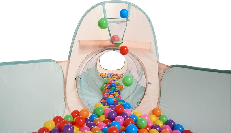 3-in-1 Pop-Up Play Tent with Tunnel & Ball Pit for Kids