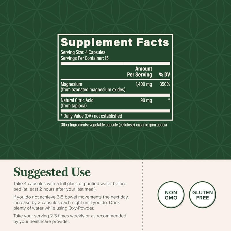 Oxy-Powder Colon Cleanse for Detox & Constipation Relief