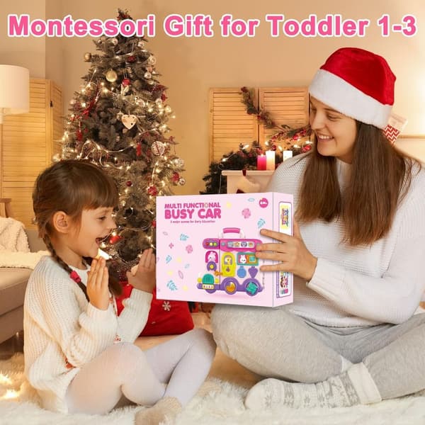 Montessori Busy Board for 1-3 Year Old Girls - Educational Toy
