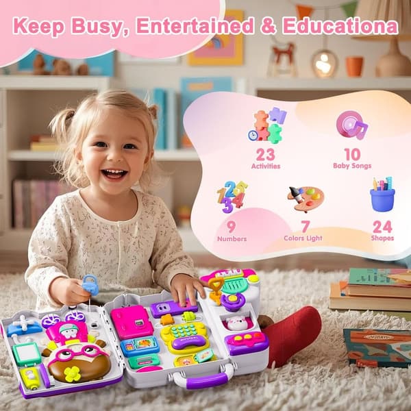 Montessori Busy Board for 1-3 Year Old Girls - Educational Toy