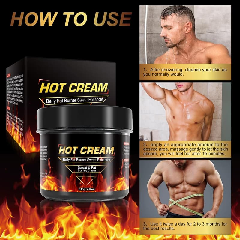Fat Burning Cream for Belly and Cellulite Treatment, 2-Pack