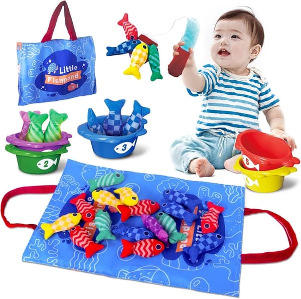 Montessori Fishing Game for Toddlers - 22PCS Learning Toy