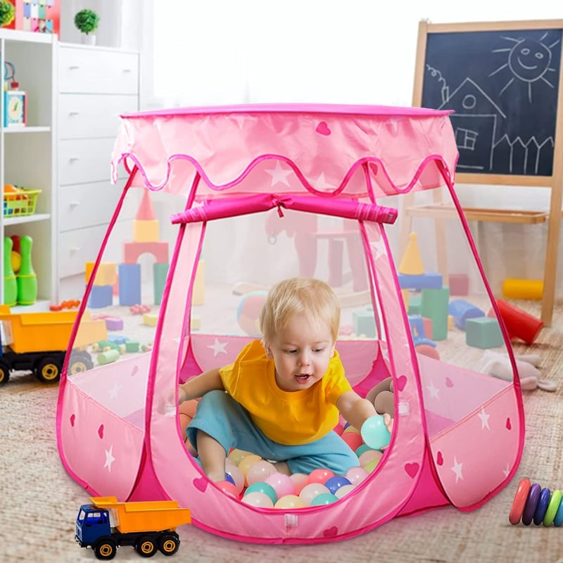 1st Birthday Pink Princess Tent for Girls - Indoor/Outdoor Gift