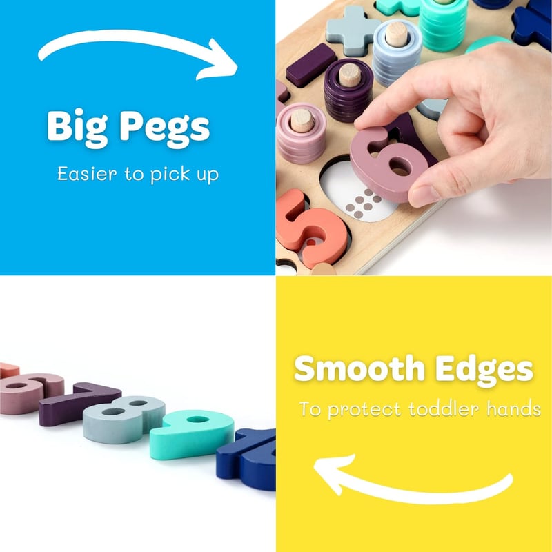 Montessori Counting and Stacking Toys for Toddlers