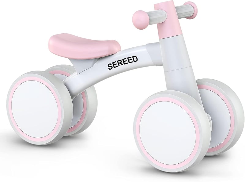 Toddler Balance Bike for 1-Year-Olds - 4 Wheels, First Birthday Gift