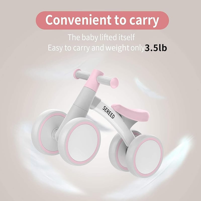 Toddler Balance Bike for 1-Year-Olds - 4 Wheels, First Birthday Gift