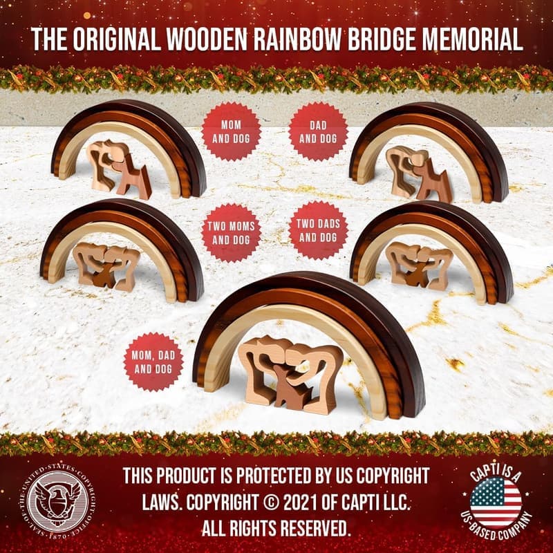 Rainbow Bridge Pet Memorial Keepsake for Dog Parents