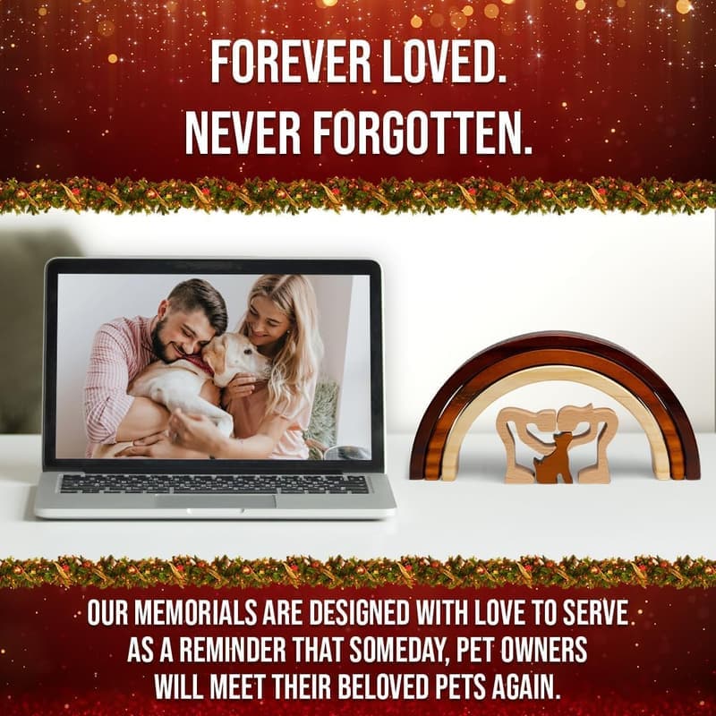 Rainbow Bridge Pet Memorial Keepsake for Dog Parents