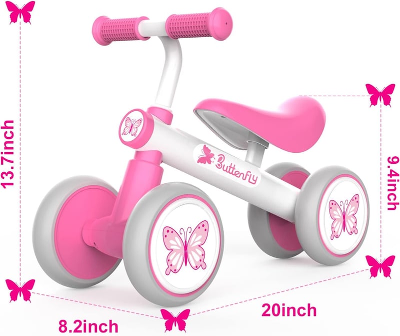 Toddler Balance Bike for 1-Year-Old Girl Birthday Gift