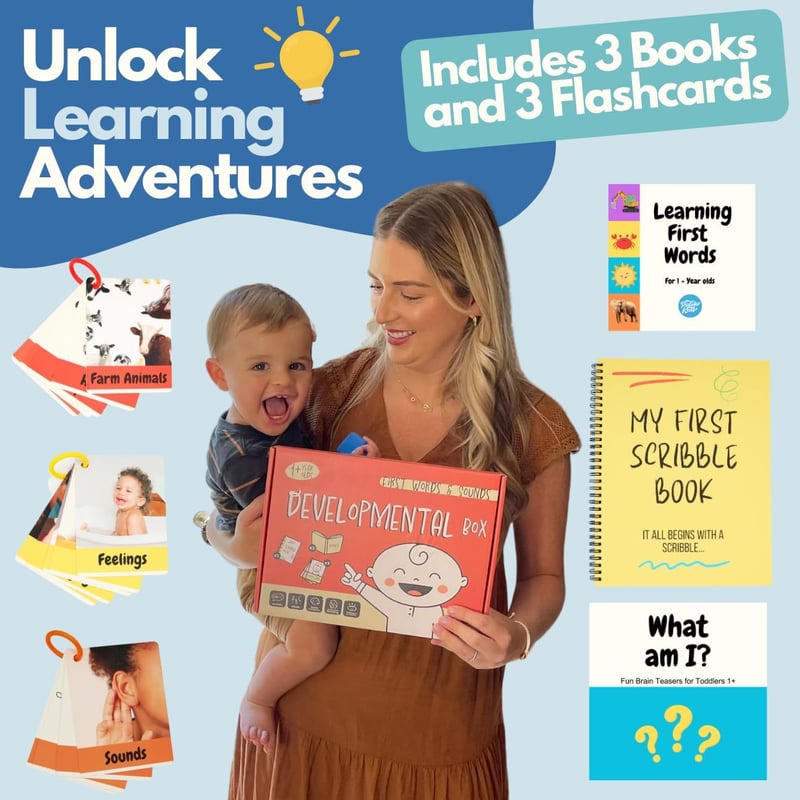 One Year Old Birthday Gift - Kids Learning Activity Box