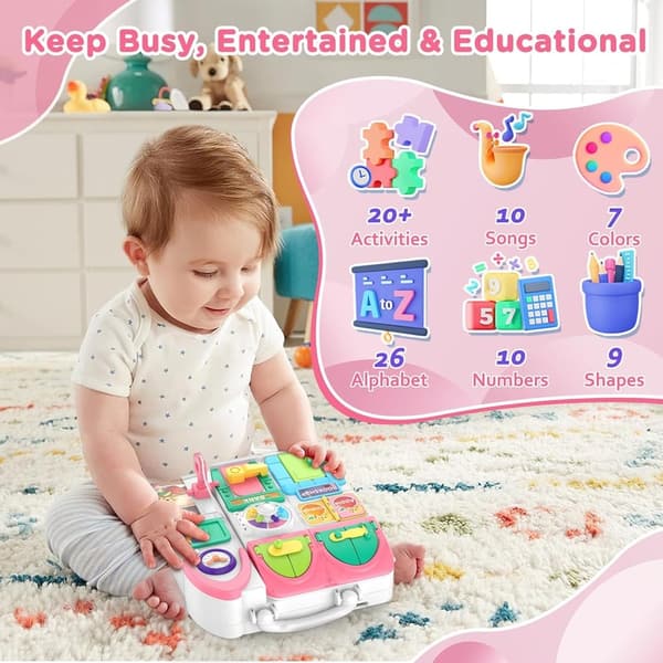 Educational Busy Board Toy for 1+ Year Old Kids