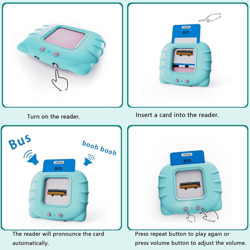 Toddler Learning Toy with Music & Flash Cards for Ages 1-5
