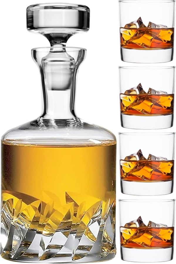 High-End 100% Lead-Free Crystal Whiskey Decanter Set