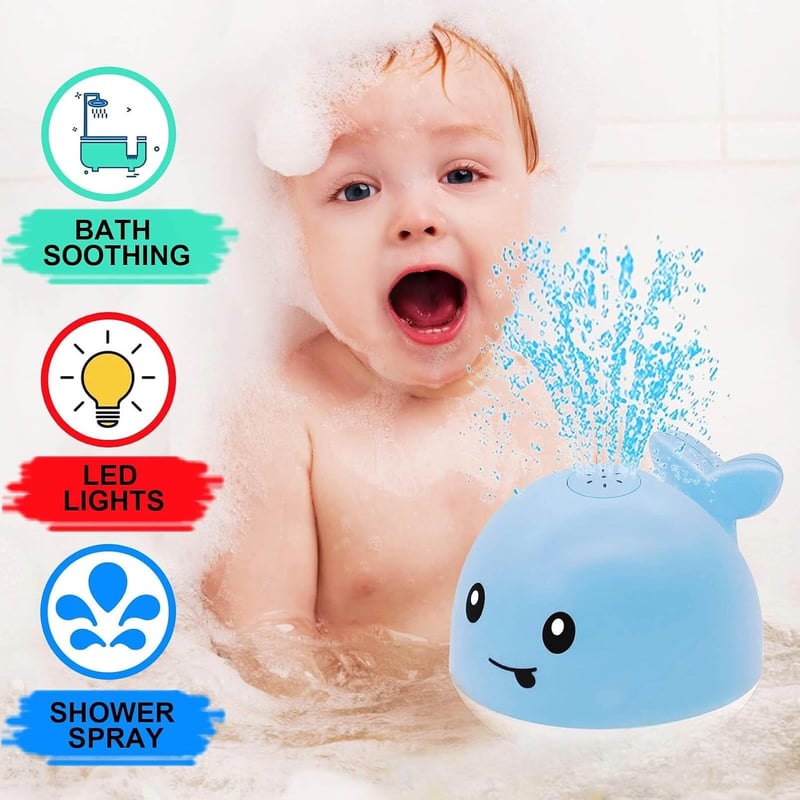 Baby Bath Toys - Light Up Whale Sprinkler for 1st Birthday