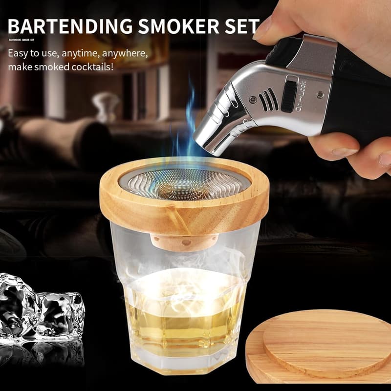 Birthday Whiskey Smoker Kit - 4 Wood Chips Flavors for Men
