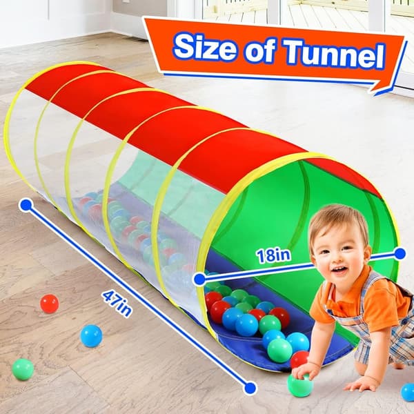 Pop-Up Baby Play Tunnel for Kids and Pets