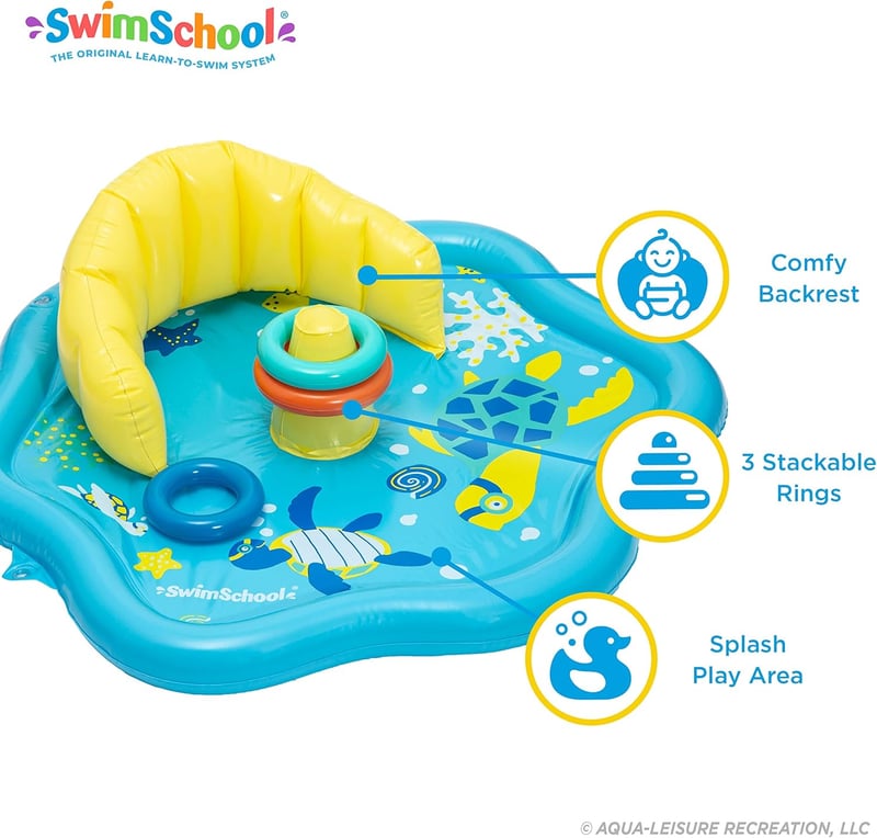 Infant Baby Pool Float with Adjustable Canopy – Ages 6-24 Months